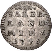2 Kreuzers - Jakob Ernst von Liechtenstein, Austria, 1745-1747 reverse image