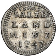 2 Kreuzers - Andreas Jakob von Dietrichstein, Austria, 1745-1747 reverse image