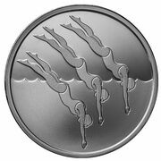 2 New Shekels The Olympic Delegation of Israel - Swimming, Israel, 2016 reverse image