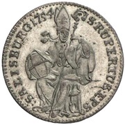 3 Kreuzers - Sigismund von Schrattenbach, Austria, 1754 reverse image