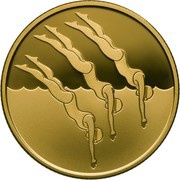 10 New Shekels The Olympic Delegation of Israel - Swimming, Israel, 2016 reverse image