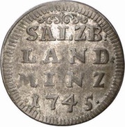 4 Kreuzers - Jakob Ernst von Liechtenstein, Austria, 1745 reverse image