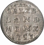 4 Kreuzers - Sigismund von Schrattenbach, Austria, 1753 reverse image