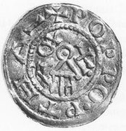 Denier - Poppon avec empereur Conrad II obverse image