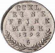 5 Kreuzer - Hieronymus von Colloredo, Austria, 1792 reverse image