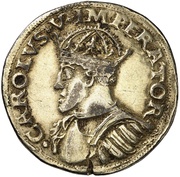 1 Testone - Carlo V obverse image
