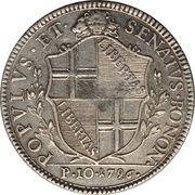 1 Scudo Revolutionary coinage; Type II - with tree obverse image