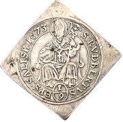 ⅑ Thaler - Max Gandolf von Kuenburg, Austria, 1669-1673 reverse image