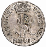 ⅑ Thaler - Johann Ernst von Thun, Austria, 1699 reverse image