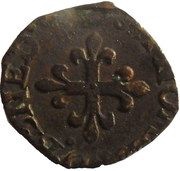 1 Liard - Delfino Crowned H, cross of fleur de lis reverse image