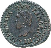 1 Denaro - Alphonso I obverse image