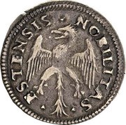 Grossetto of 2 Soldi - Ercole I Unicorn, Italy, 1471-1505 reverse image