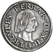 1 Testone - Ercole I obverse image