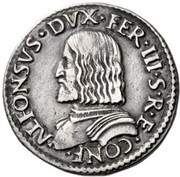 1 Testone - Alfonso I obverse image