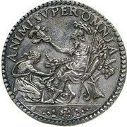 ½ Scudo - Alfonso II Early bust, Italy, 1564 reverse image