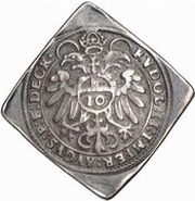 10 Kreuzers - Johann Jakob Khuen von Belasi Rudolf, Austria, 1583-1586 reverse image