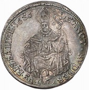 ⅙ Thaler - Guidobald von Thun, Austria, 1656-1666 reverse image