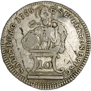 10 Kreuzers - Sigismund von Schrattenbach, Austria, 1754-1761 reverse image