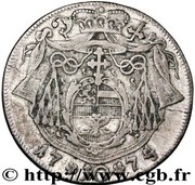 10 Kreuzers - Hieronymus von Colloredo, Austria, 1773-1775 reverse image