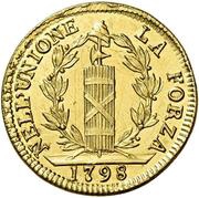 12 Lire, Italy, 1798 reverse image
