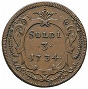 3 Soldi - Carlo VI reverse image