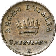 3 Centesimi - Napoleon I reverse image