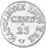 25 Centesimi Palma nova - Siege coinage obverse image