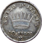 10 Soldi - Napoleon I, Italy, 1808-1814 reverse image