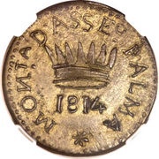 50 Centesimi Palma Nova - Siege coinage, Italy, 1814 reverse image