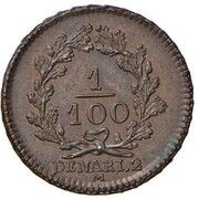 1⁄100 Lira, 2 Denari - Napoleon reverse image