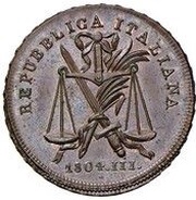 ½ Soldo, 5 Denari - Napoleon obverse image