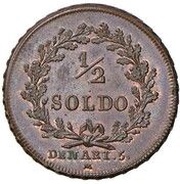 ½ Soldo, 5 Denari - Napoleon reverse image