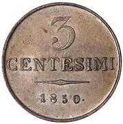 3 Centesimi - Francis Joseph I reverse image