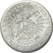 1 Lira - Franz I, Italy, 1822-1825 reverse image