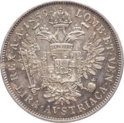 1 Lira - Ferdinand I, Italy, 1835-1844 reverse image