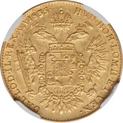 ½ Sovrano - Franz I, Italy, 1835 reverse image