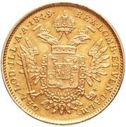 ½ Sovrano - Ferdinand I, Italy, 1849 reverse image