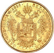 ½ Sovrano - Francis Joseph I, Italy, 1854-1856 reverse image