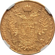 1 Sovrano - Ferdinand I, Italy, 1837-1848 reverse image