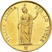 20 Lire, Italy, 1848 reverse image