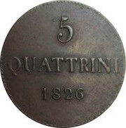 5 Quattrini - Carlo Ludovico I reverse image