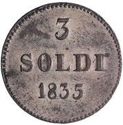 3 Soldi - Carlo Ludovico I reverse image
