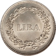 1 Lira - Carlo Ludovico I, Italy, 1834-1838 reverse image