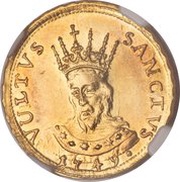1 Doppia, Italy, 1749 reverse image