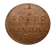 ½ Soldo - Franz II, Italy, 1793 reverse image