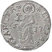 1 Lira - Carlo I, Italy, 1633 reverse image