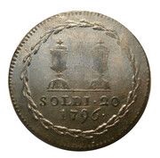 20 Soldi - Franz II, Italy, 1796 reverse image