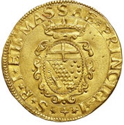 2 Doppia - Alberico I Cybo Malaspin, Italy, 1588-1589 reverse image