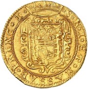 2 Doppie - Alberico I Cybo Malaspin, Italy, 1593 reverse image