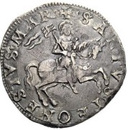 1 Testone - Ludovico II and Pierluca I, Italy, 1521-1528 reverse image